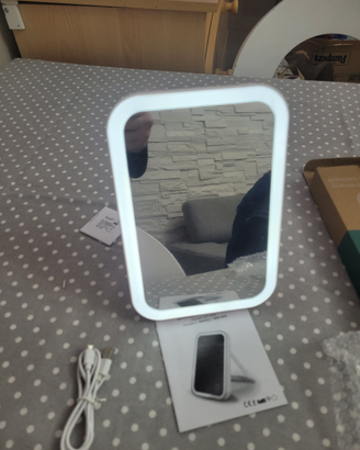 Specchio portatile led