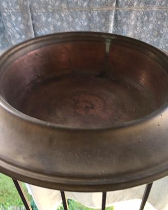 Vecchio braciere rame ottone anni 50