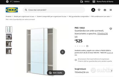 mobile ikea ante scorrevoli pax /auli 150x236
