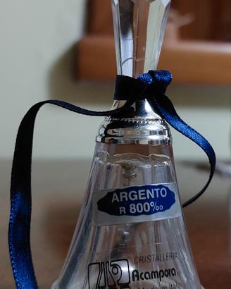 Campanella in cristallo e argento 