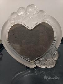 Cornice Portafoto cristallo vintage a cuore