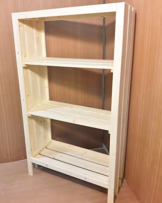 espositore design scaffale legno negozio casa bio