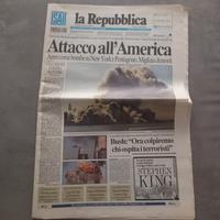 REPUBBLICA 12 SETTEMBRE 2001 ATTACCO ALL'AMERICA
