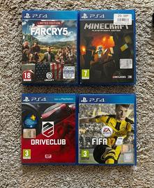 Lotto 4 Giochi PS4 + Cuffie Licenza Ufficiale Sony