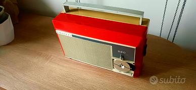 Giradischi portatile vintage Philips rosso – 33/45