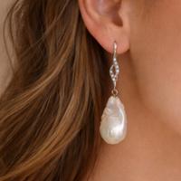 Orecchini perle barocche montatura in argento 925