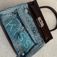 Borsa Blumarine pelle e denim