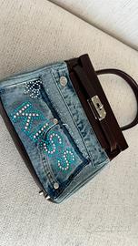 Borsa Blumarine pelle e denim