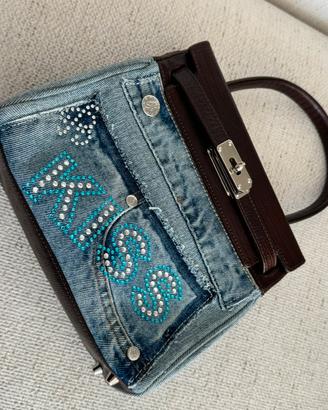 Borsa Blumarine pelle e denim