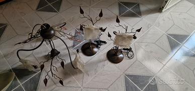 LAMPADARIO CON LAMPADE COMODINO