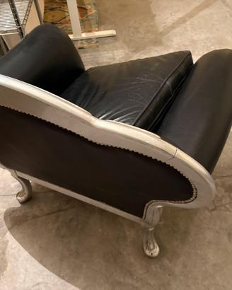 Poltrona pelle nera