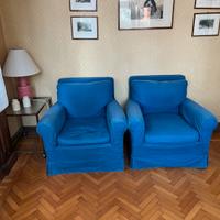 Coppia di poltrone/ poltrona blu