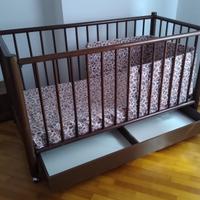 Lettino bimbo in legno con materasso