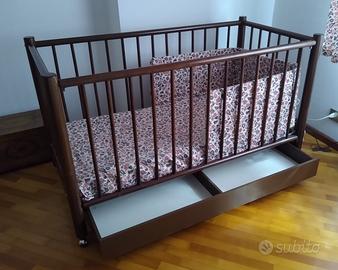 Lettino bimbo in legno con materasso