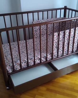 Lettino bimbo in legno con materasso
