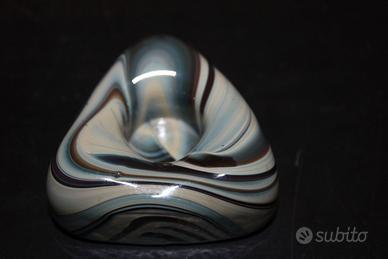 Porta Candela Vetro Murano 1980 Made in Italy