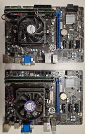 2 Schede madri FM2+ con RAM e CPU funzionanti.