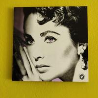 Quadro legno Liz Taylor