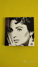 Quadro legno Liz Taylor