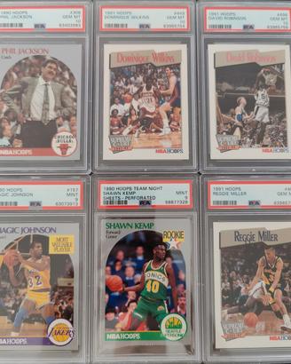 Lotto 6 card NBA collezione anni 90