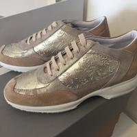 Scarpe donna 39 beige e oro nuove sneakers