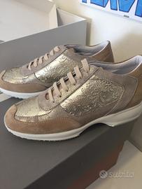 Scarpe donna 39 beige e oro nuove sneakers