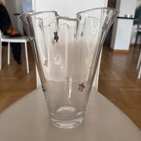 Vaso in cristallo e argento