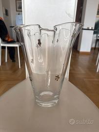 Vaso in cristallo e argento