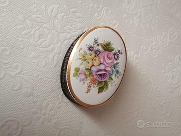 Porta-gioie in limoges decorato a mano