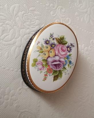 Porta-gioie in limoges decorato a mano