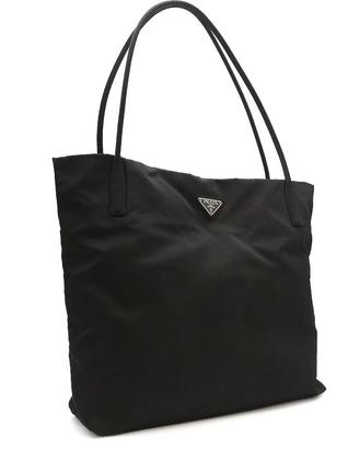 Borsa Prada shopper in nylon nera