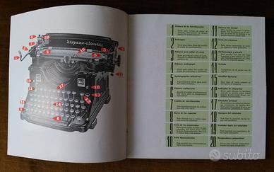 LIBRETTO MACCHINA SCRIVERE OLIVETTI VINTAGE EPOCA