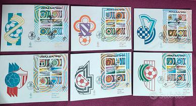 ITALIA 1990 FDC VENETIA CLUB, 6 BUSTE MONDIALI 90