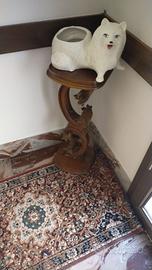 COLONNA PORTA VASO IN LEGNO