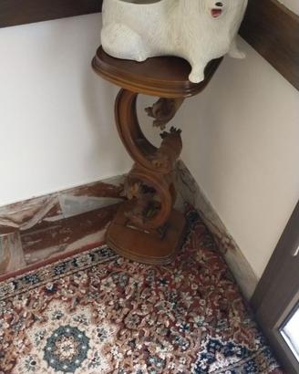 COLONNA PORTA VASO IN LEGNO