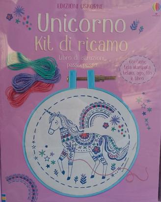 Usborne, kit di ricamo Unicorno con gadget.