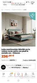 Letto matrimoniale stile vintage 