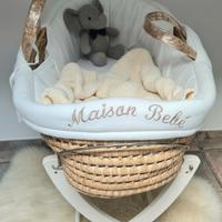 Culla in vimini con supporto Pali