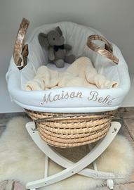 Culla in vimini con supporto Pali