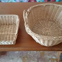 2 cestini in vimini in perfetto stato