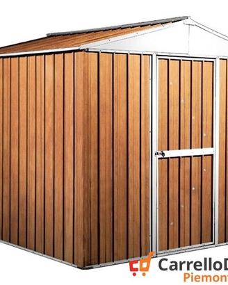 Box baracca lamiera Acciaio 275x175 fin legno