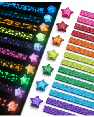 1060 Strisce Carta Origami Stelle Portafortuna (Fl