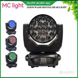 Teste Mobili Wash Zoom Aura Led 19 x 15 watt RGBW