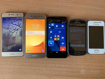 5 cellulari varie marche
