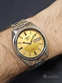 orologio Seiko 5 vintage quadrante oro