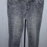 Jeans grigio motivo pitonato