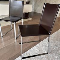 n.10 sedie Midj Cordova in ecopelle marrone