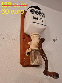 antichità macina caffè testiera letto