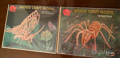 Puzzle 3D in legno Farfalla e Tarantola