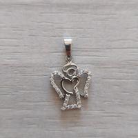 Ciondolo Angelo - Oro Bianco 750